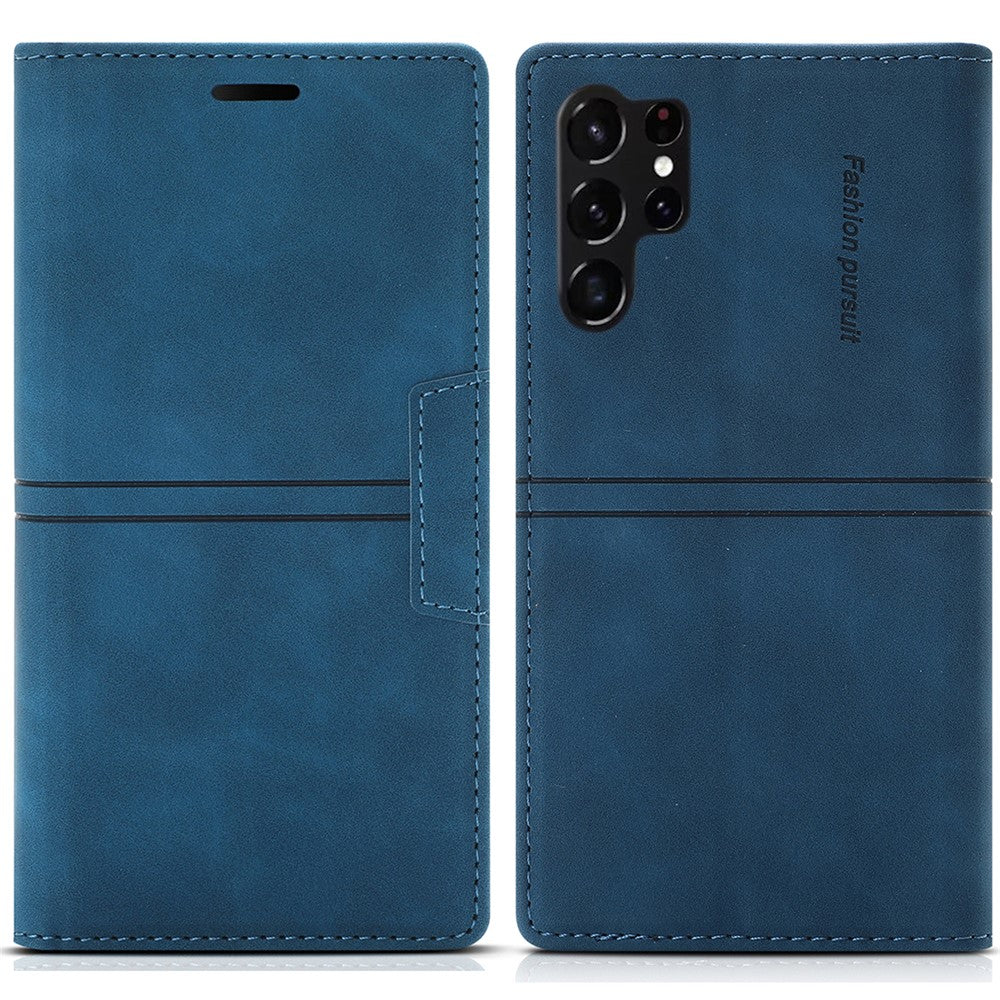 For Samsung Galaxy S25 Ultra Wallet Case Magnetic Closing Leather Phone Cover