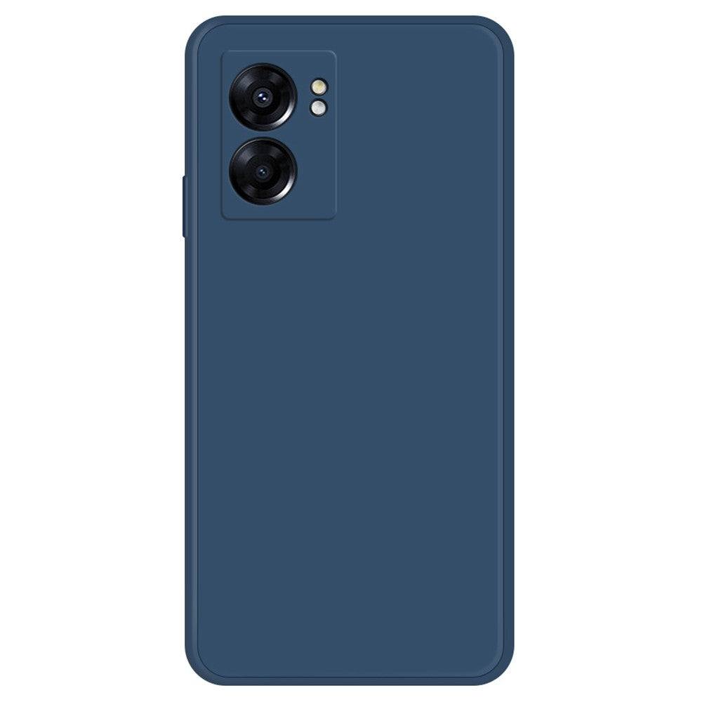 For Oppo A57 (2022) 5G / A77 5G Bump Proof Rubberized TPU Phone Case with Microfiber Lining Straight Edge Cell Phone Back Cover