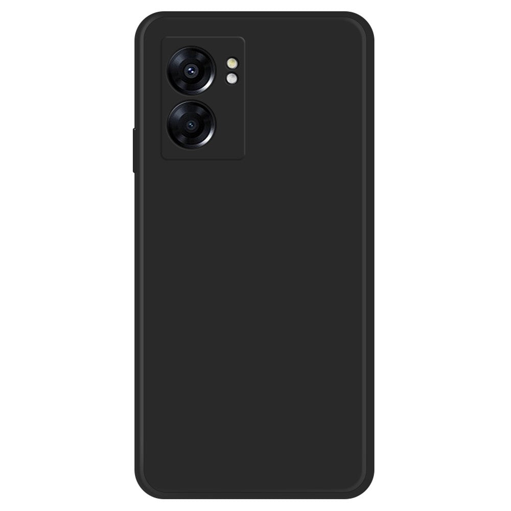 For Oppo A57 (2022) 5G / A77 5G Bump Proof Rubberized TPU Phone Case with Microfiber Lining Straight Edge Cell Phone Back Cover