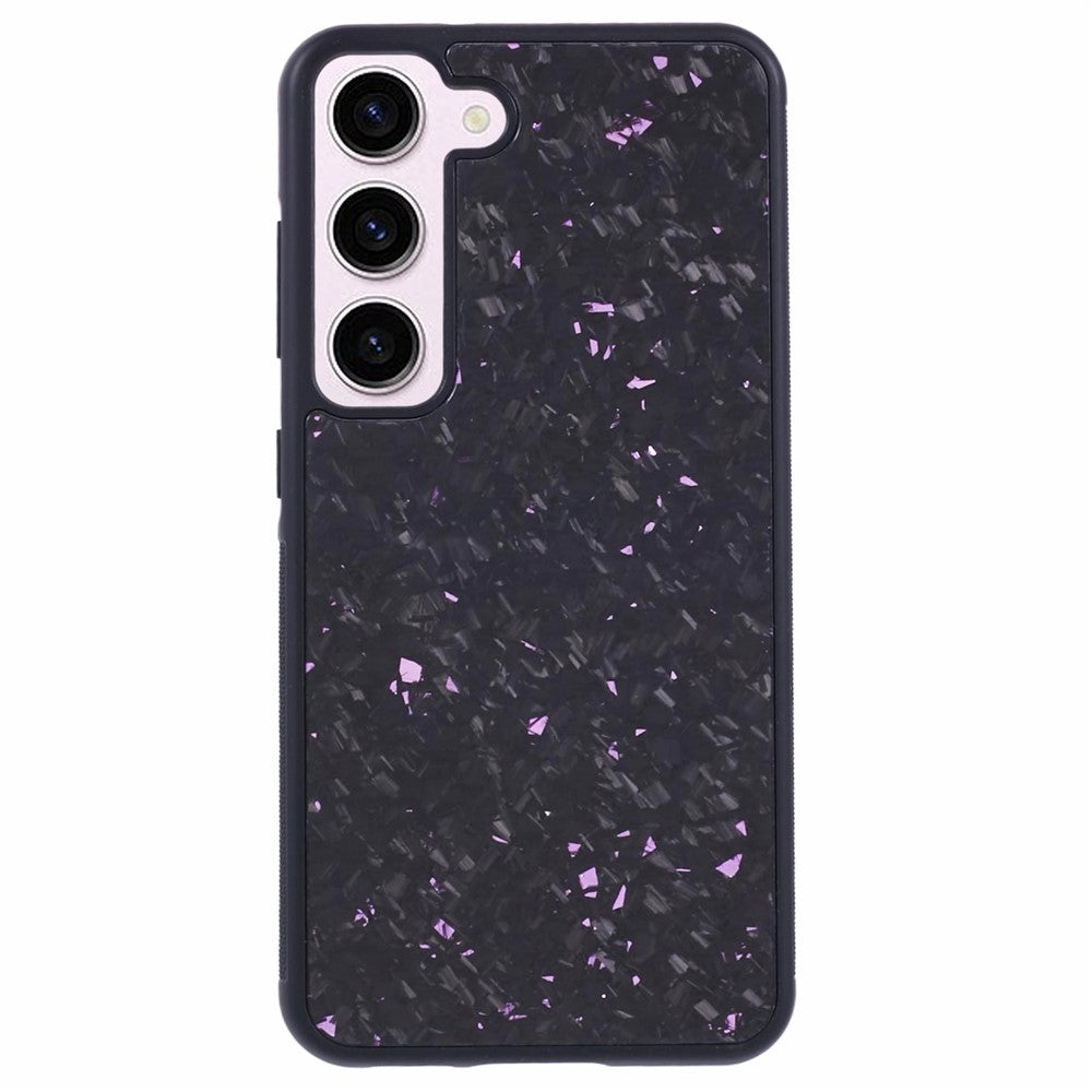 For Samsung Galaxy S23 Magnetic Case Forged Texture Aramid Fiber+TPU Anti-Slip Phone Cover