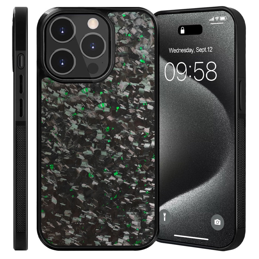 Til iPhone 14 Pro Magnetisk Etui Smedet Tekstur Aramidfiber+TPU Anti-Skrid Telefoncover