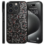 Til iPhone 14 Pro Magnetisk Etui Smedet Tekstur Aramidfiber+TPU Anti-Skrid Telefoncover