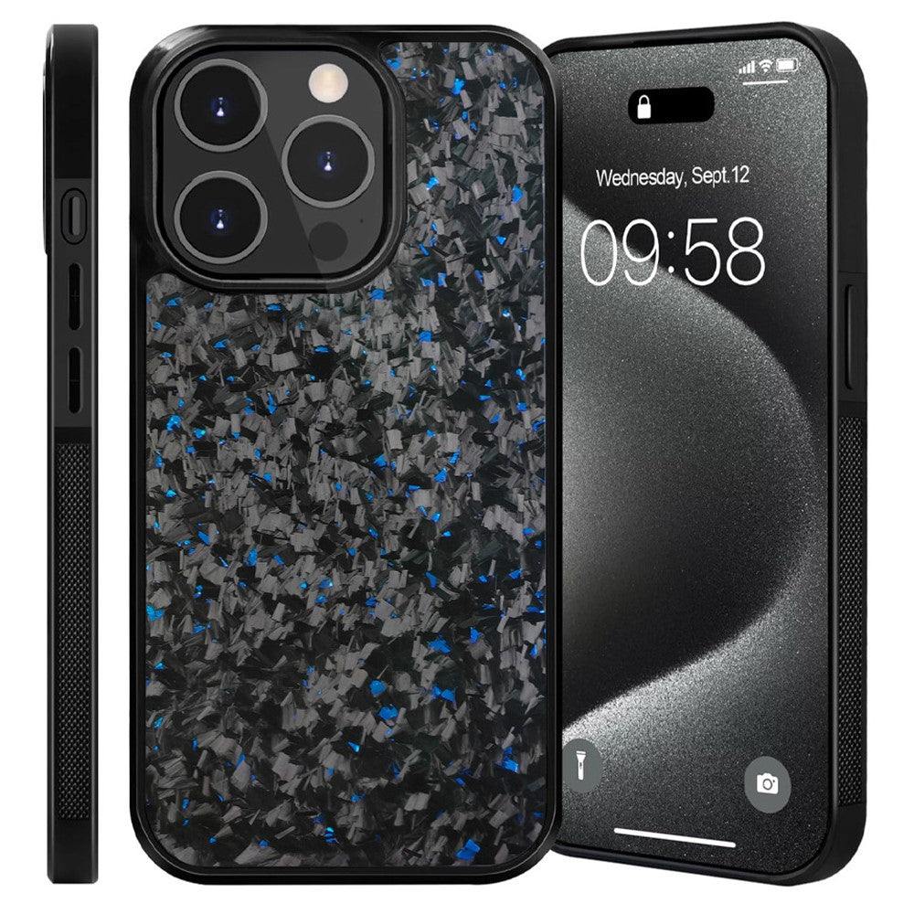 Til iPhone 14 Pro Magnetisk Etui Smedet Tekstur Aramidfiber+TPU Anti-Skrid Telefoncover