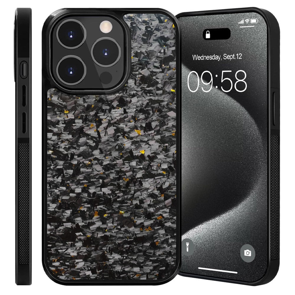 Til iPhone 14 Pro Magnetisk Etui Smedet Tekstur Aramidfiber+TPU Anti-Skrid Telefoncover