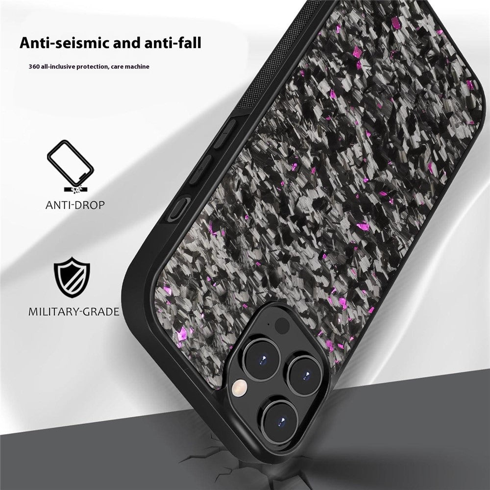 Til iPhone 13 Pro Magnetisk Cover Smedet Tekstur Aramidfiber+TPU Anti-Skrid Telefoncover