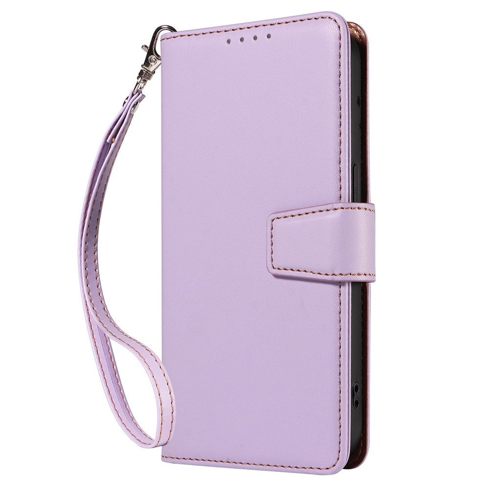 For Samsung Galaxy A16 4G / 5G Case RFID Blocking PU Leather Wallet Flip Phone Cover with Wrist Strap