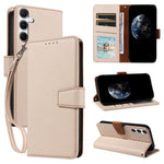 For Samsung Galaxy S24+ Case RFID Blocking PU Leather Wallet Flip Phone Cover with Wrist Strap