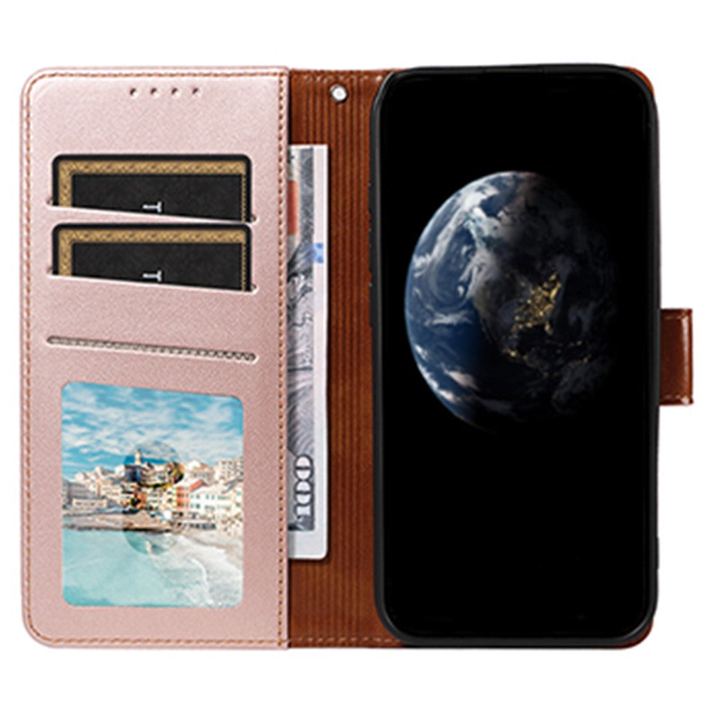 For Samsung Galaxy A54 5G Case RFID Blocking PU Leather Wallet Flip Phone Cover with Wrist Strap