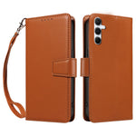 For Samsung Galaxy A54 5G Case RFID Blocking PU Leather Wallet Flip Phone Cover with Wrist Strap