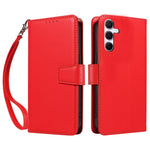 For Samsung Galaxy A25 5G (Global) (161.0 x 76.5 x 8.3mm) Case RFID Blocking PU Leather Wallet Flip Phone Cover with Wrist Strap