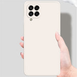 For Samsung Galaxy M33 5G (Global Version) Soft Microfiber Lining Smartphone Case, Anti-scratch Rubberized TPU Straight Edge Phone Back Cover