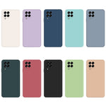 For Samsung Galaxy M33 5G (Global Version) Soft Microfiber Lining Smartphone Case, Anti-scratch Rubberized TPU Straight Edge Phone Back Cover
