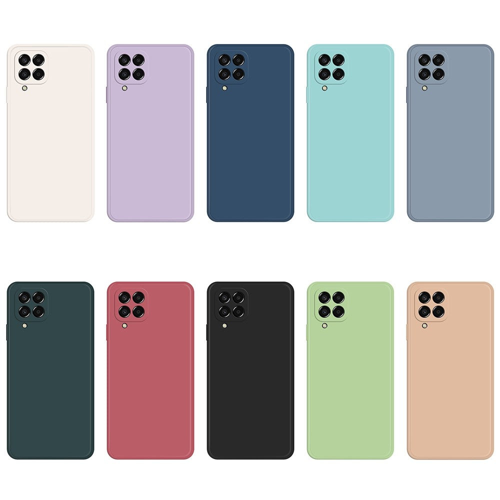 For Samsung Galaxy M33 5G (Global Version) Soft Microfiber Lining Smartphone Case, Anti-scratch Rubberized TPU Straight Edge Phone Back Cover