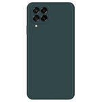 Til Samsung Galaxy M53 5G Stødsikkert Smartphonecover, Gummibelagt TPU+Mikrofiberforing Med Lige Kant Til Telefonens Bagside