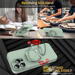 For iPhone 13 Pro Case Compatible with MagSafe Rotating Metal Kickstand PC + Silicone Phone Cover