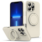 For iPhone 13 Pro Case Compatible with MagSafe Rotating Metal Kickstand PC + Silicone Phone Cover