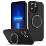For iPhone 13 Pro Case Compatible with MagSafe Rotating Metal Kickstand PC + Silicone Phone Cover