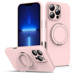 For iPhone 13 Pro Case Compatible with MagSafe Rotating Metal Kickstand PC + Silicone Phone Cover