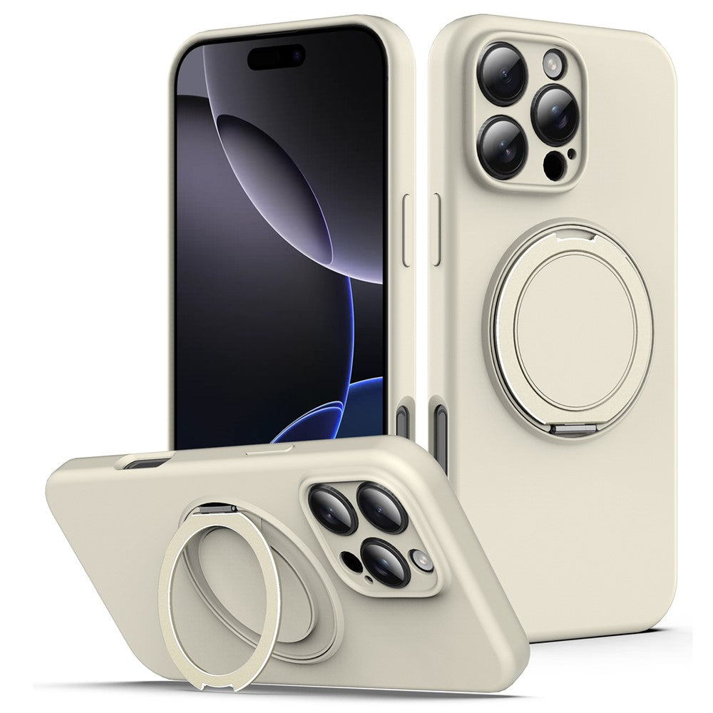 For iPhone 14 Pro Max Case Compatible with MagSafe Rotating Metal Kickstand PC + Silicone Phone Cover