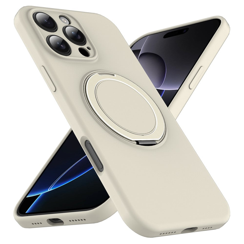 For iPhone 14 Pro Max Case Compatible with MagSafe Rotating Metal Kickstand PC + Silicone Phone Cover