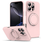 For iPhone 14 Pro Max Case Compatible with MagSafe Rotating Metal Kickstand PC + Silicone Phone Cover
