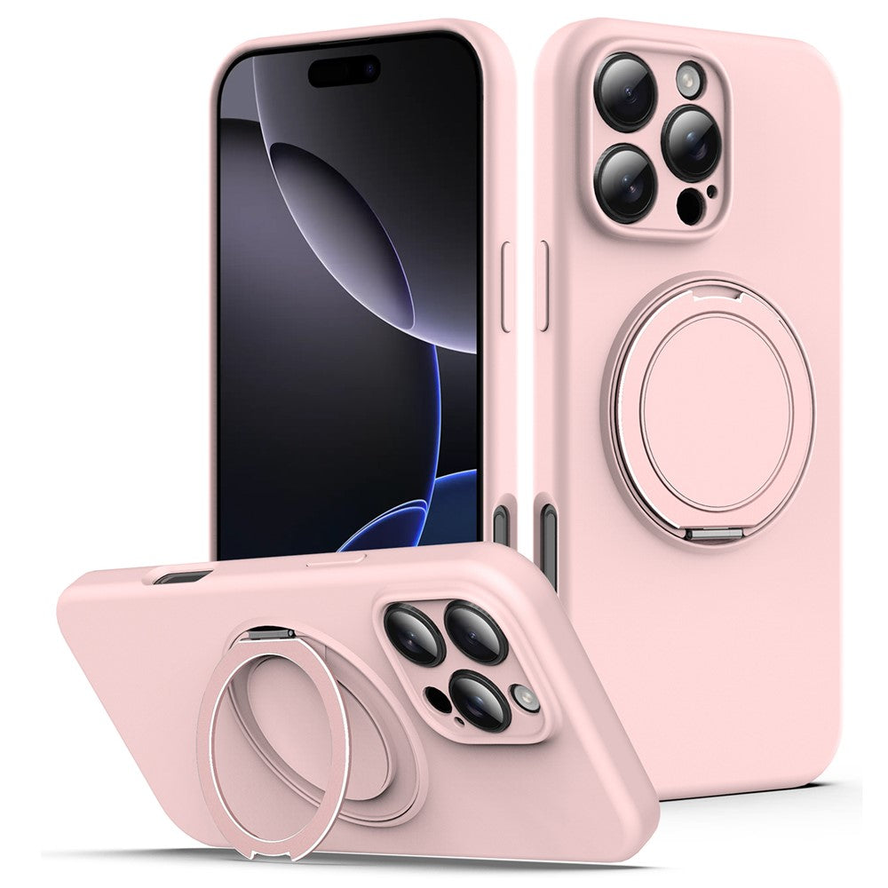 For iPhone 14 Pro Max Case Compatible with MagSafe Rotating Metal Kickstand PC + Silicone Phone Cover