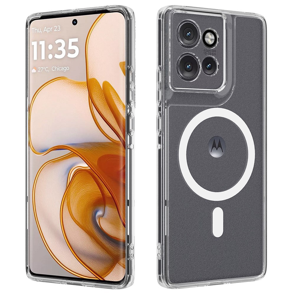 For Motorola Edge 60 Neo 5G / Edge 50 Neo 5G / Moto S50 5G / Thinkphone 25 5G Clear Case TPU + Acrylic Magnetic Phone Cover