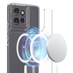 For Motorola Edge 60 Neo 5G / Edge 50 Neo 5G / Moto S50 5G / Thinkphone 25 5G Clear Case TPU + Acrylic Magnetic Phone Cover