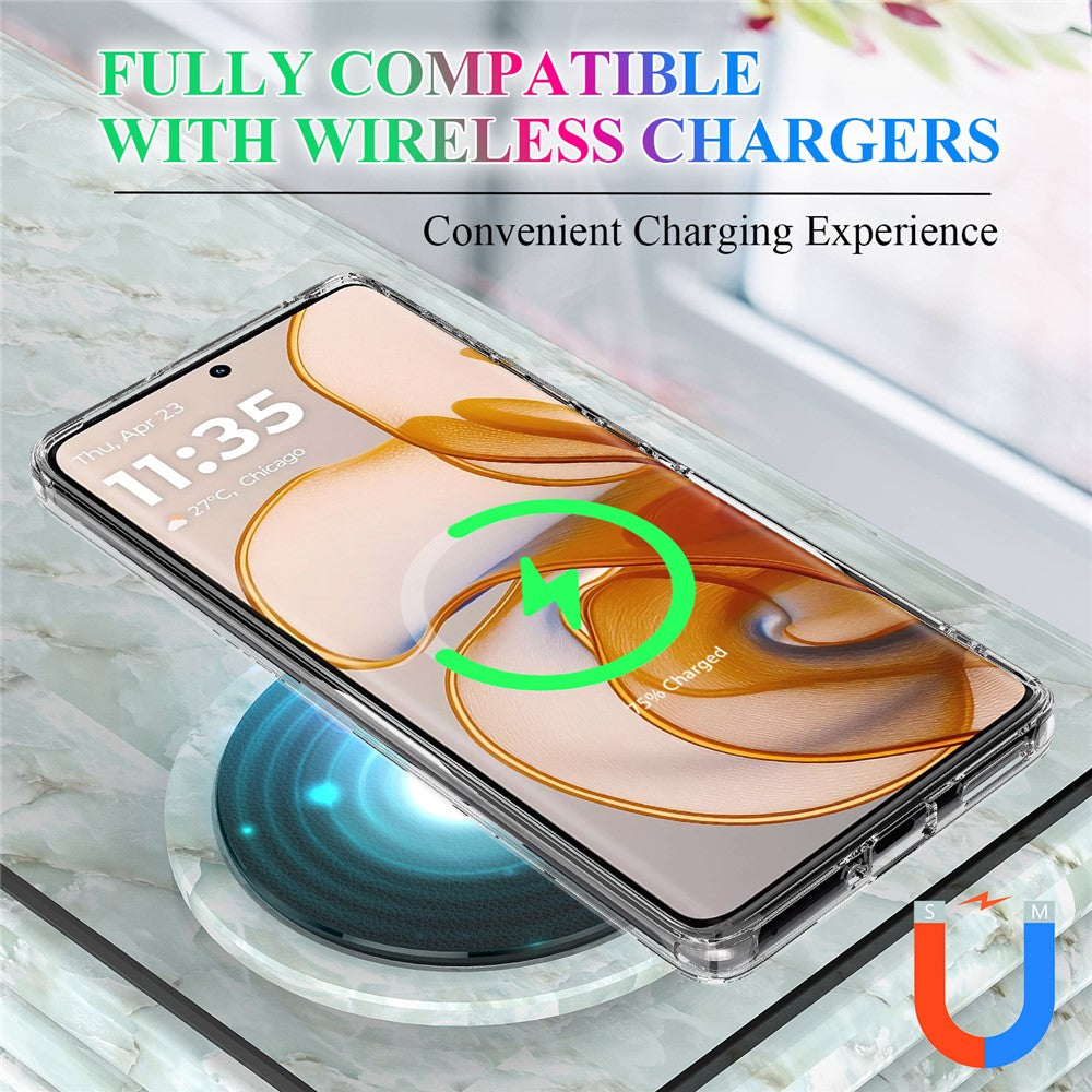 For Motorola Edge 60 Neo 5G / Edge 50 Neo 5G / Moto S50 5G / Thinkphone 25 5G Clear Case TPU + Acrylic Magnetic Phone Cover