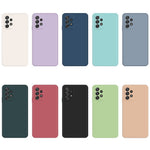 For Samsung Galaxy A52 4G / 5G / A52s 5G Shockproof Smartphone Case, Rubberized TPU+Microfiber Lining Straight Edge Phone Back Cover