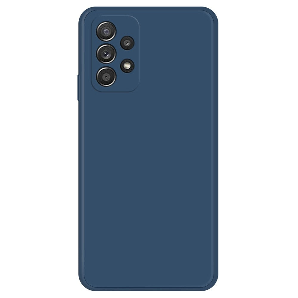 For Samsung Galaxy A52 4G / 5G / A52s 5G Shockproof Smartphone Case, Rubberized TPU+Microfiber Lining Straight Edge Phone Back Cover