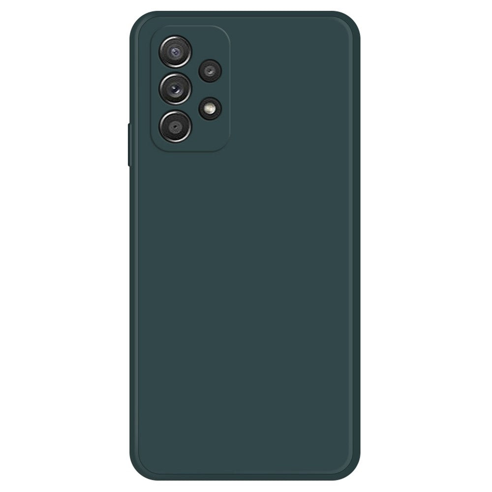 For Samsung Galaxy A52 4G / 5G / A52s 5G Shockproof Smartphone Case, Rubberized TPU+Microfiber Lining Straight Edge Phone Back Cover