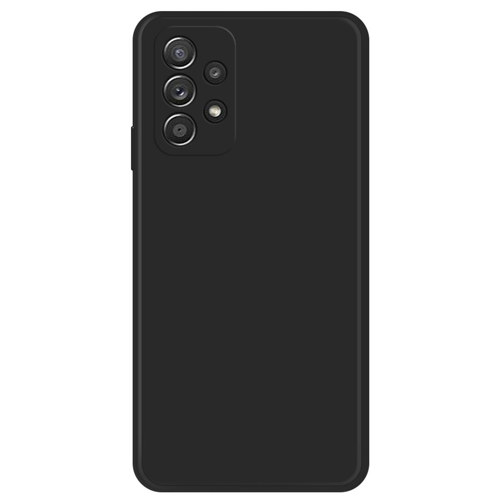For Samsung Galaxy A52 4G / 5G / A52s 5G Shockproof Smartphone Case, Rubberized TPU+Microfiber Lining Straight Edge Phone Back Cover