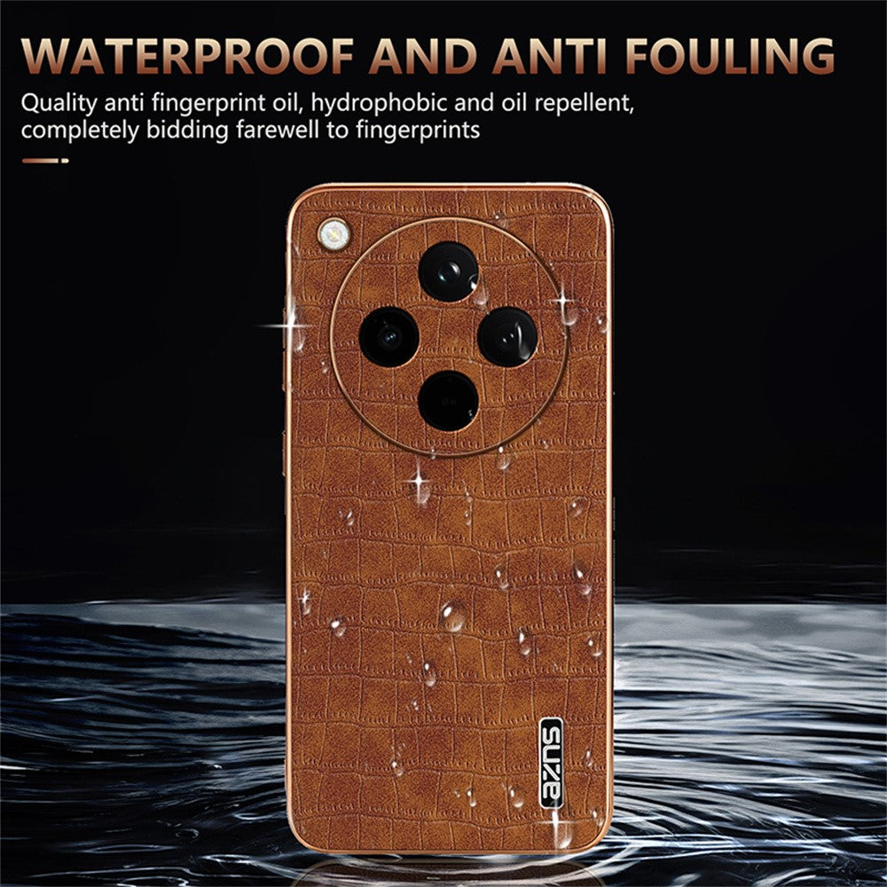 AZNS For Oppo Find X8 5G Case Electroplating Crocodile Texture PU+TPU Phone Cover