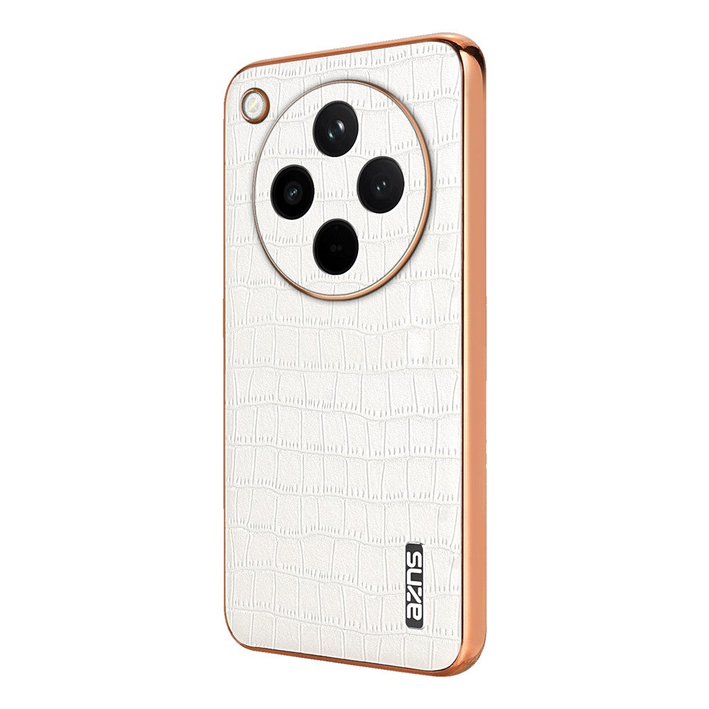 AZNS For Oppo Find X8 5G Case Electroplating Crocodile Texture PU+TPU Phone Cover