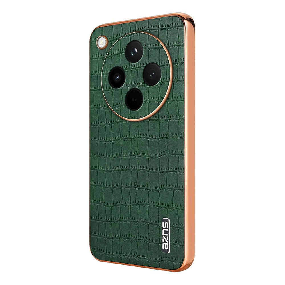 AZNS For Oppo Find X8 5G Case Electroplating Crocodile Texture PU+TPU Phone Cover