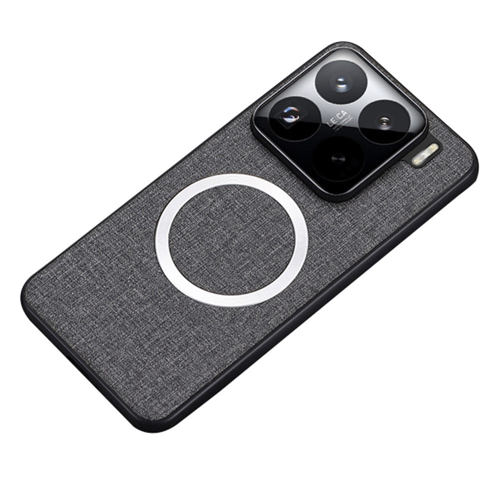 For Xiaomi 15 Magnetic Case Drop-Proof TPU+Cloth Back Phone Cover