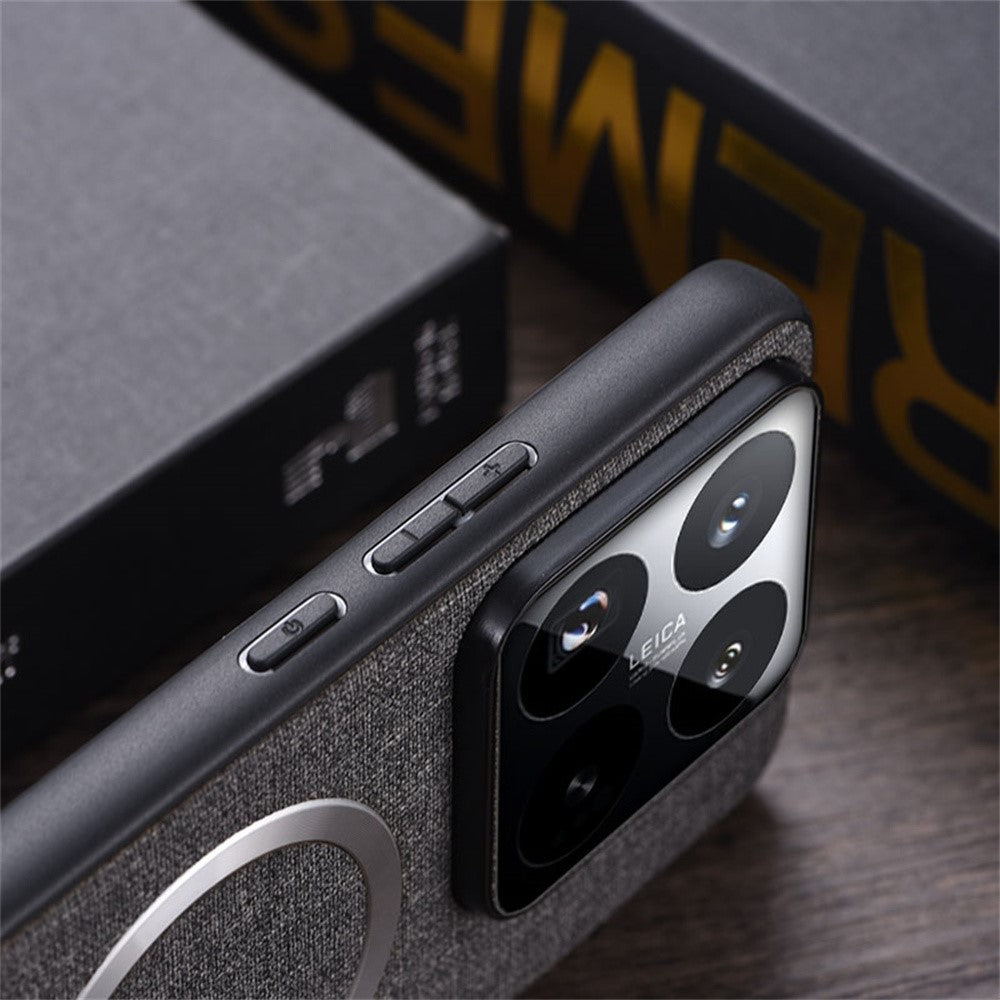 For Xiaomi 15 Magnetic Case Drop-Proof TPU+Cloth Back Phone Cover