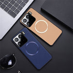For Xiaomi 15 Magnetic Case Litchi Texture PU Leather+TPU Phone Cover