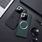 For Xiaomi 15 Magnetic Case Litchi Texture PU Leather+TPU Phone Cover