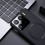 For Xiaomi 15 Magnetic Case Litchi Texture PU Leather+TPU Phone Cover