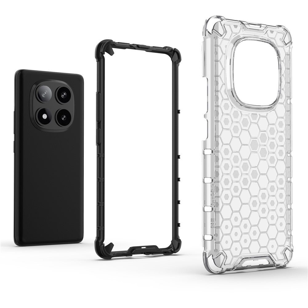For Xiaomi Redmi Note 14 Pro 5G / Poco X7 5G Case PC+TPU Phone Cover Honeycomb Shape