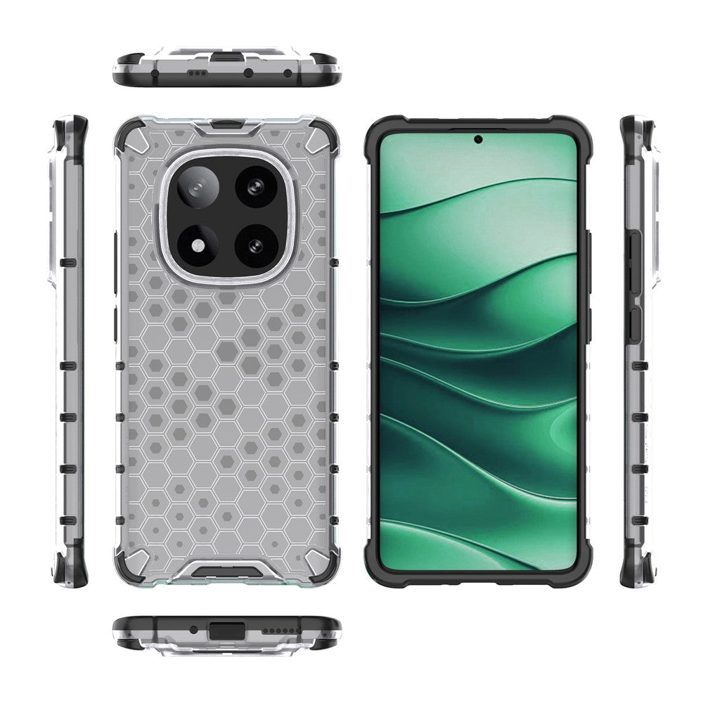 For Xiaomi Redmi Note 14 Pro 5G / Poco X7 5G Case PC+TPU Phone Cover Honeycomb Shape