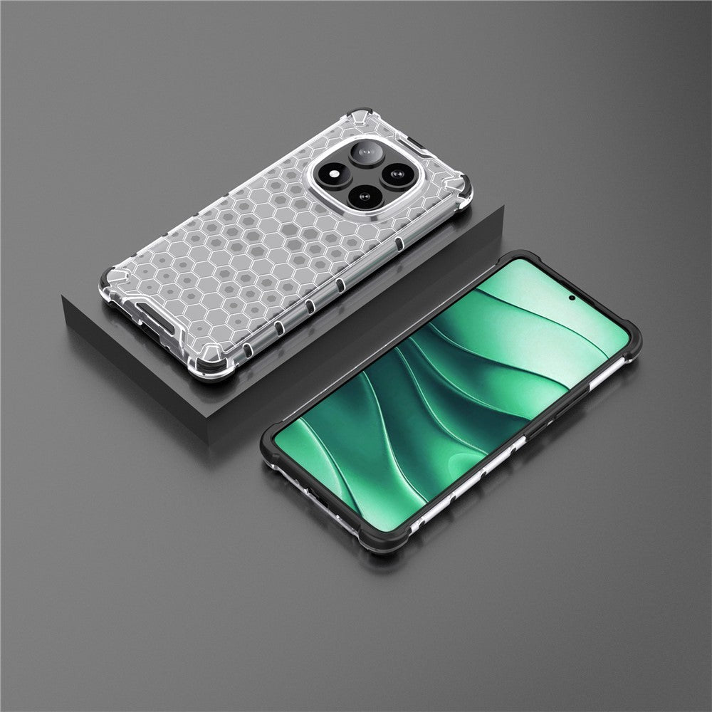 For Xiaomi Redmi Note 14 Pro 5G / Poco X7 5G Case PC+TPU Phone Cover Honeycomb Shape