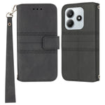 For Xiaomi Redmi Note 14 5G Case Wallet Skin-touch Leather Imprinted Phone Cover