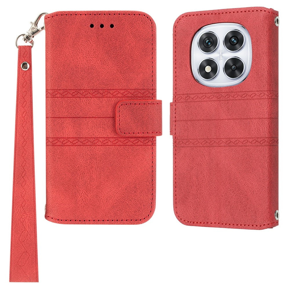 For Xiaomi Redmi Note 14 Pro+ 5G Case Wallet Skin-touch Leather Imprinted Phone Cover