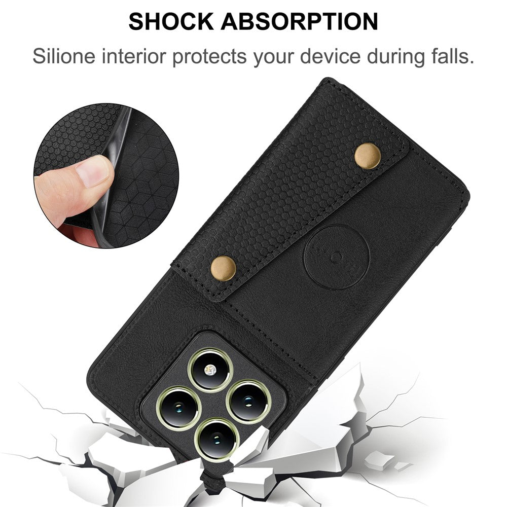 For Xiaomi 14T Case Card Slots Kickstand Leather + TPU Phone Cover