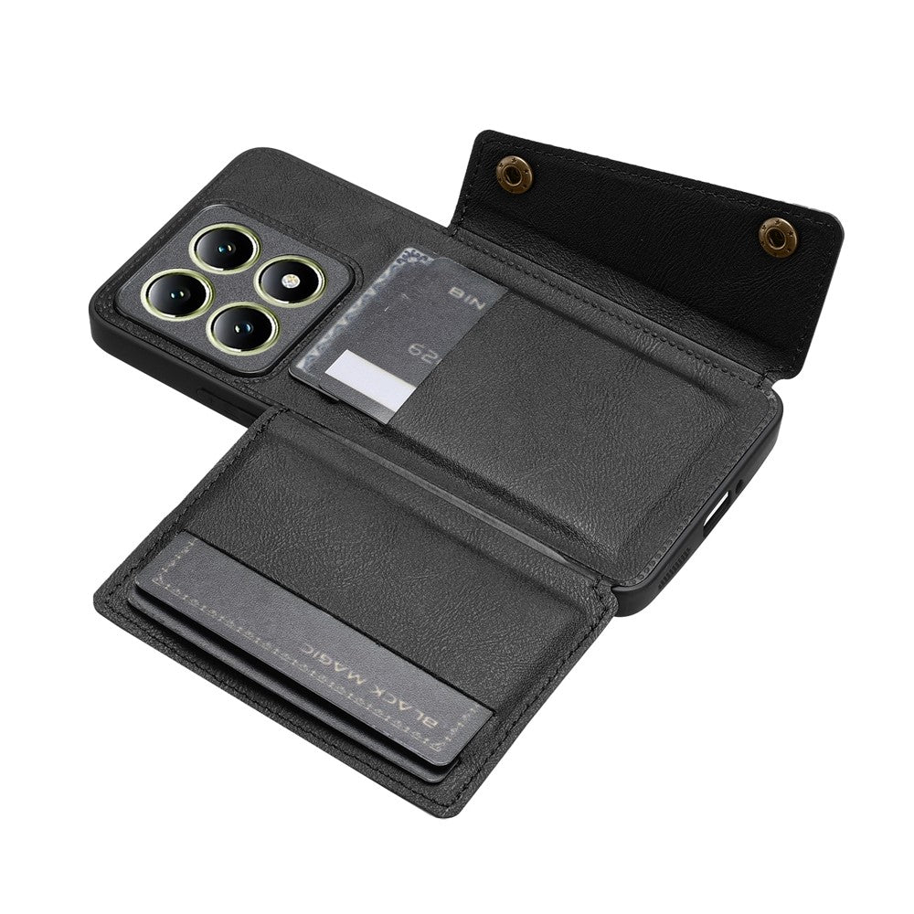 For Xiaomi 14T Case Card Slots Kickstand Leather + TPU Phone Cover