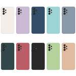 Bagcover til Samsung Galaxy A33 5G, Kollisionssikkert Lige Kant Gummibelagt TPU+Mikrofiber Foring Telefoncover