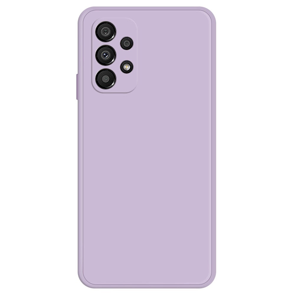 Bagcover til Samsung Galaxy A33 5G, Kollisionssikkert Lige Kant Gummibelagt TPU+Mikrofiber Foring Telefoncover
